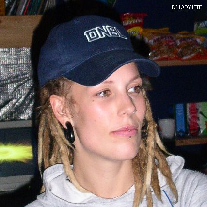 dj Lady Lite in DNB league baseball hat (CD1)